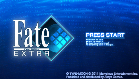 Fate|Extra Title Screen